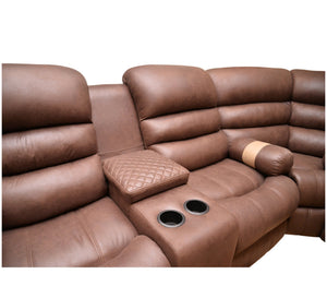 Brown lazy boy corner - Vitrine Furniture - Lazyboy Set