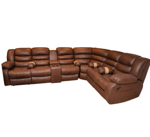 Brown lazy boy corner - Vitrine Furniture - Lazyboy Set