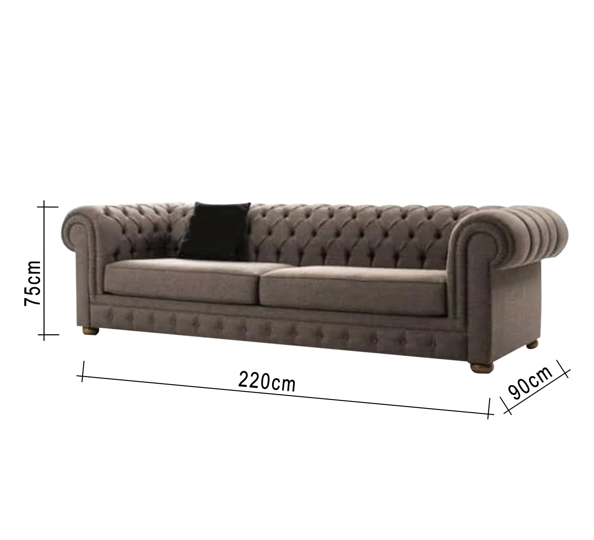 Brown living room sofa - Vitrine Furniture - Furniture