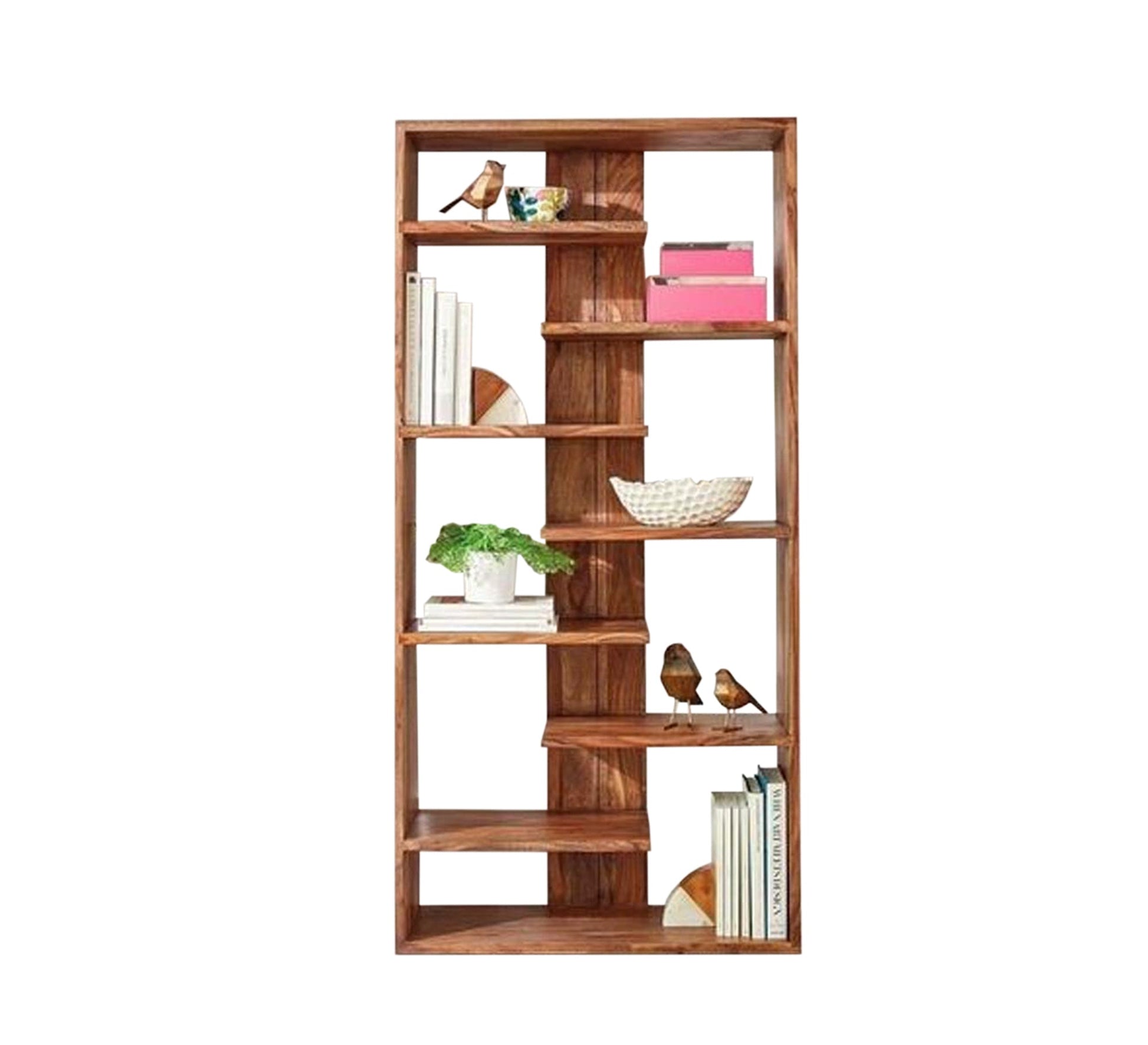 Brown MDF Bookcase - Vitrine Furniture - Furniture