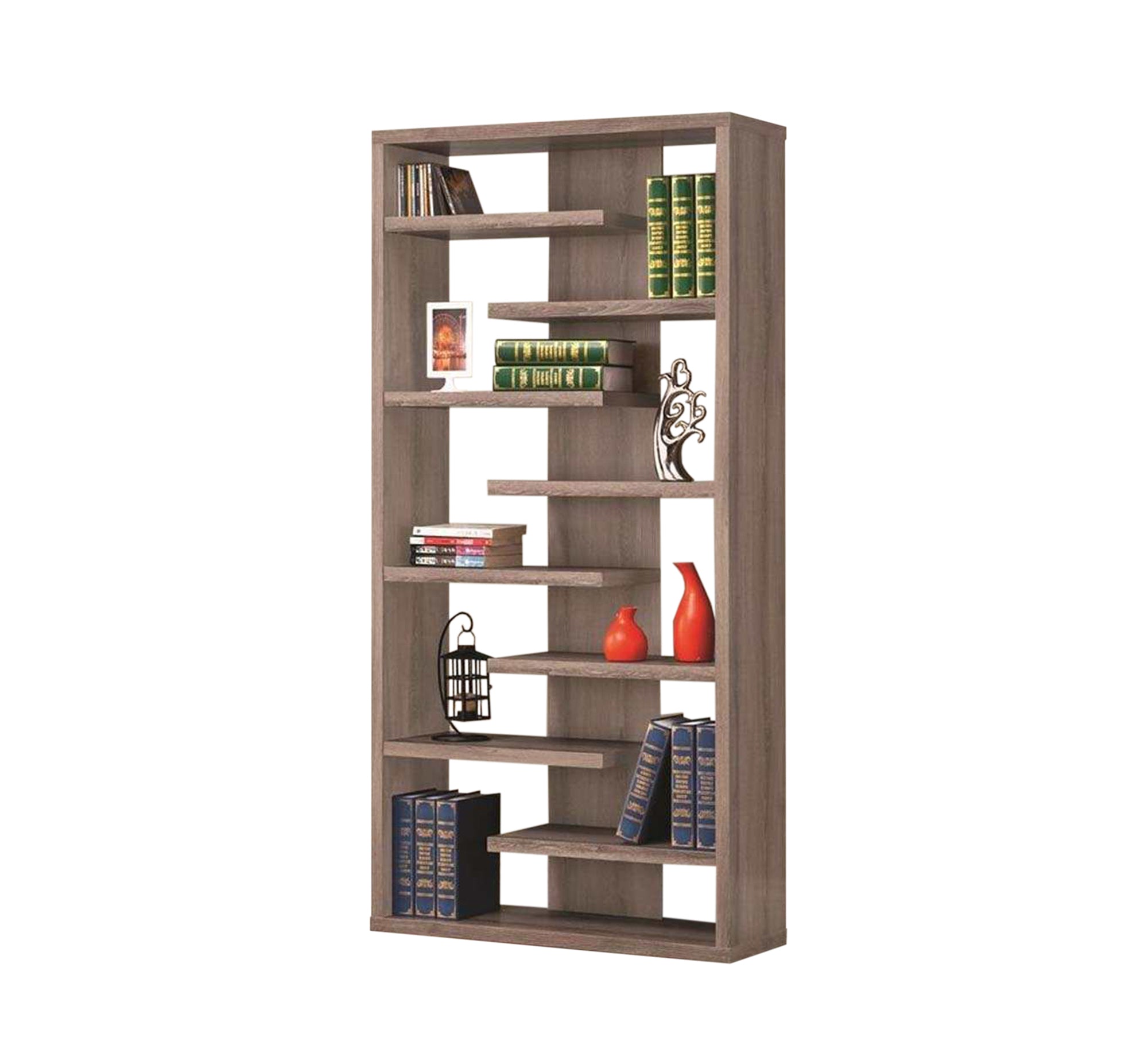 Brown MDF Bookcase - Vitrine Furniture - Furniture