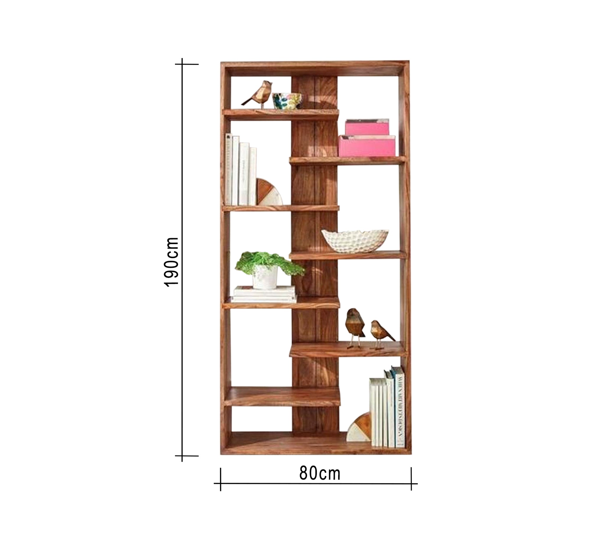 Brown MDF Bookcase - Vitrine Furniture - Furniture