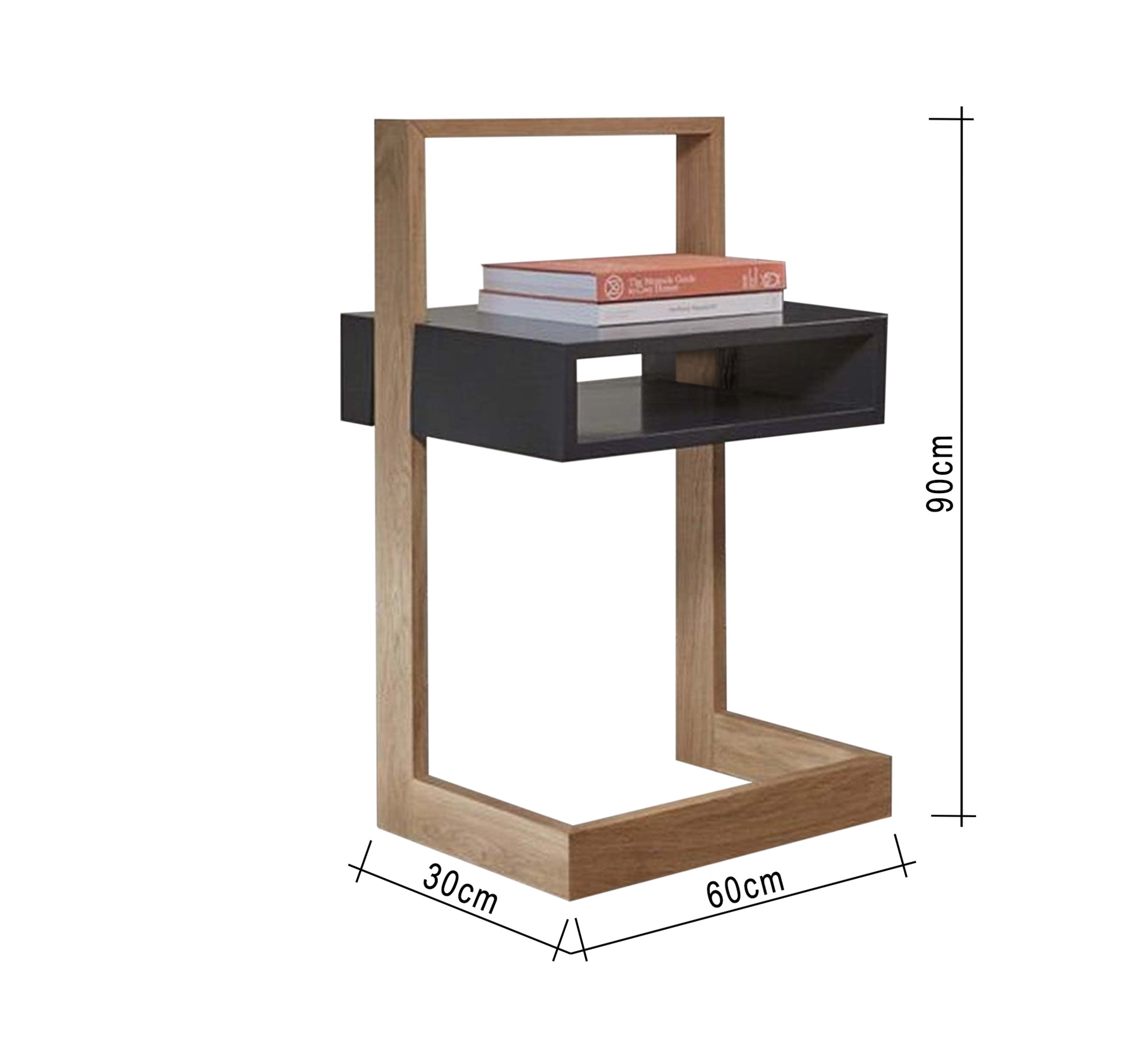 Brown MDF Wooden Nightstand - Vitrine Furniture - Furniture