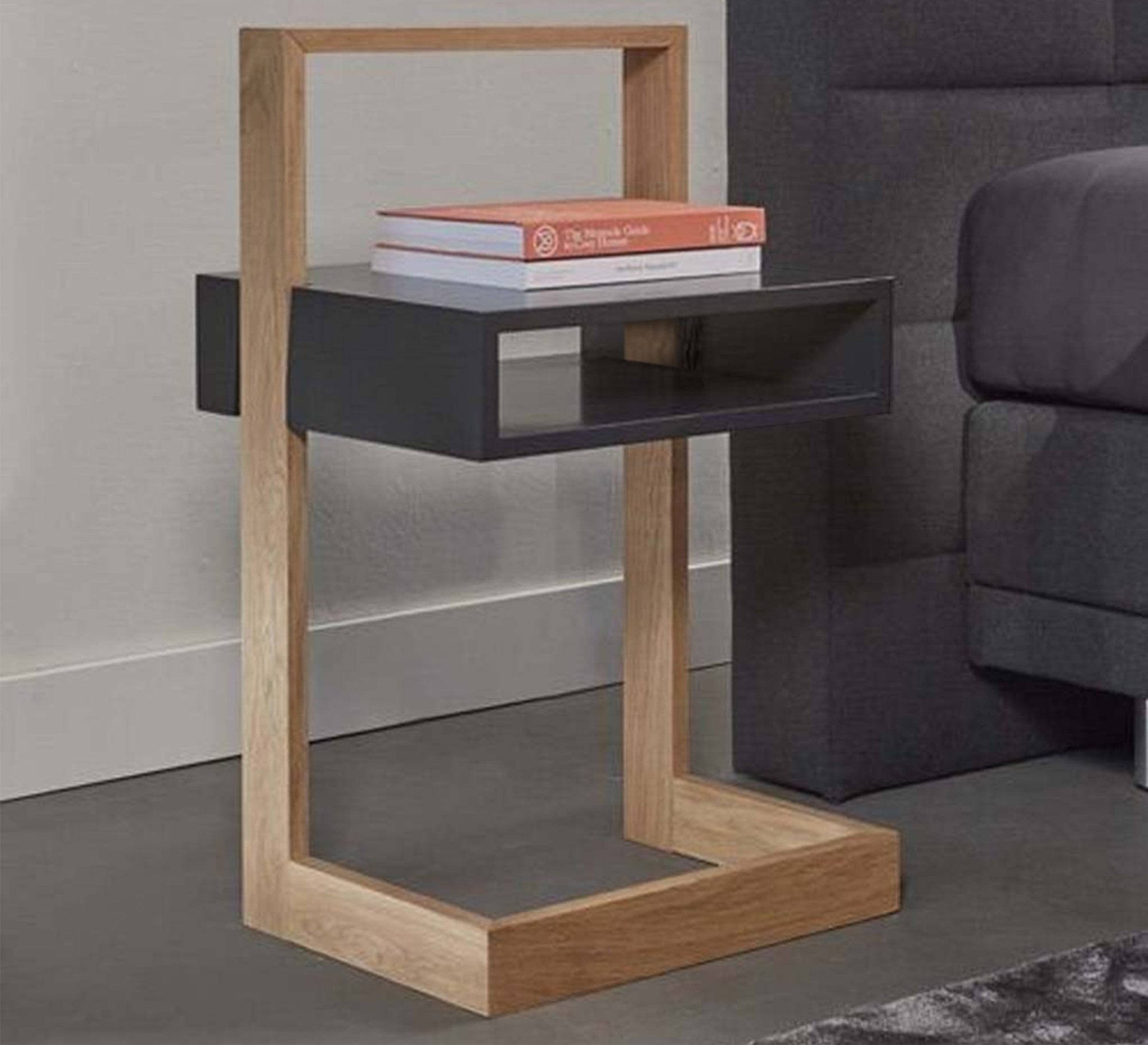 Brown MDF Wooden Nightstand - Vitrine Furniture - Furniture