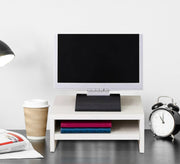 Brown Monitor Stand or Desk Organizer - Vitrine Furniture - TV Table & Cabinet