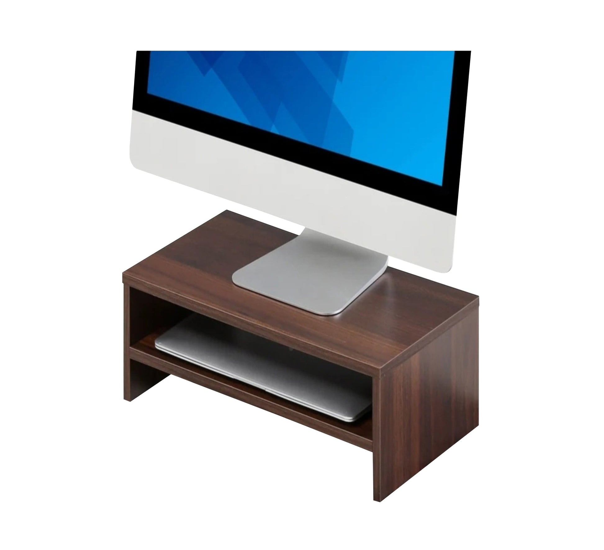 Brown Monitor Stand or Desk Organizer - Vitrine Furniture - TV Table & Cabinet
