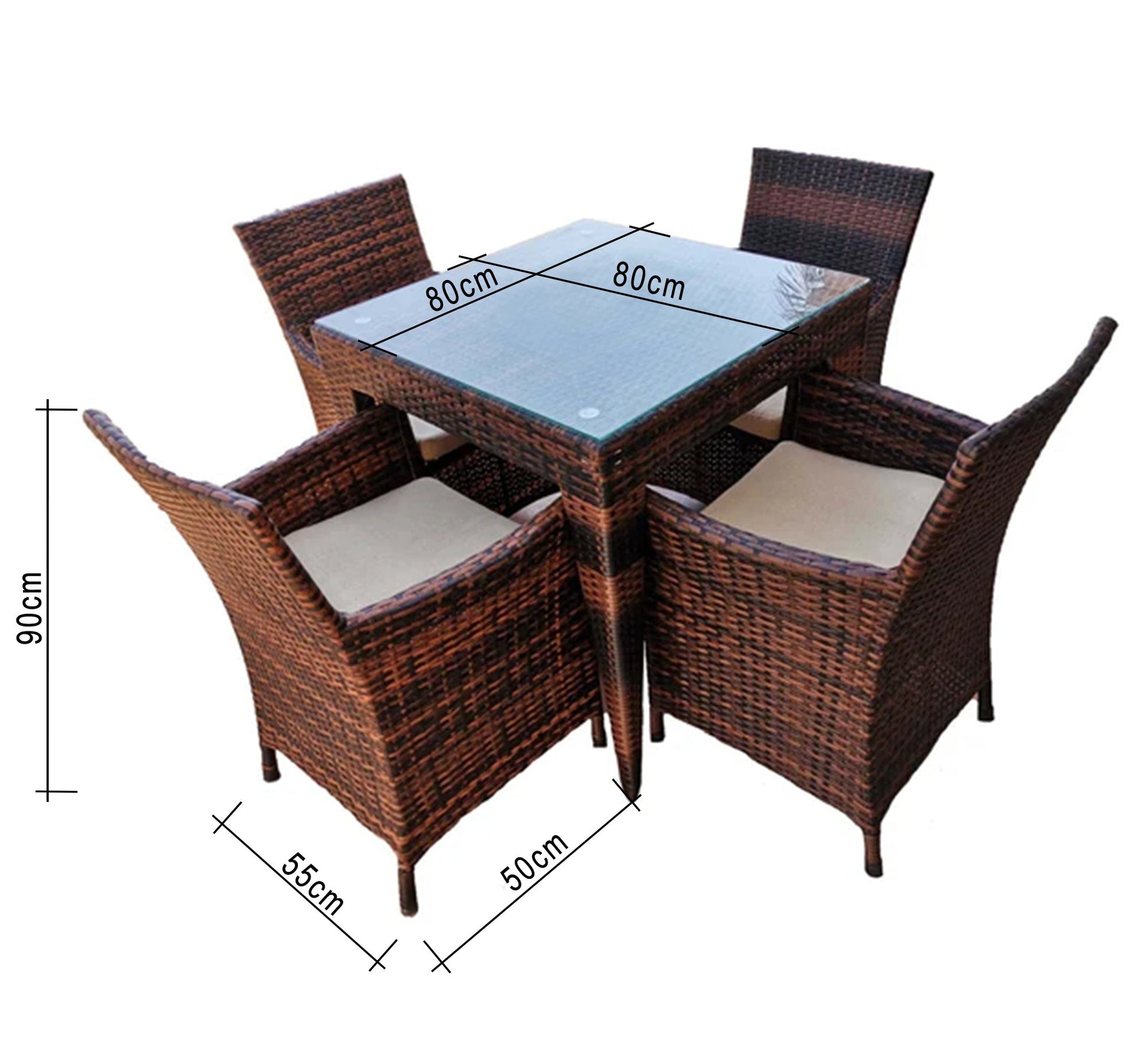 Brown outdoor seating set - Vitrine Furniture - Outdoor Products