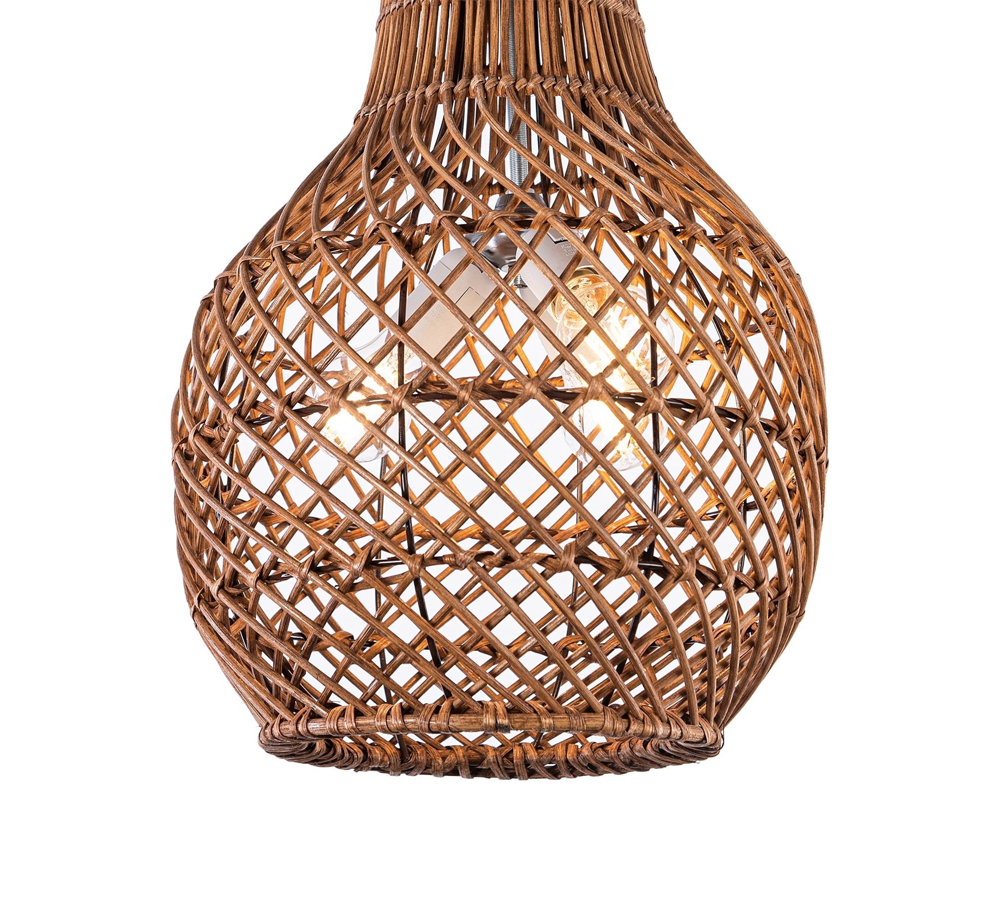Brown pear bamboo pendant light - Vitrine Furniture - Lighting