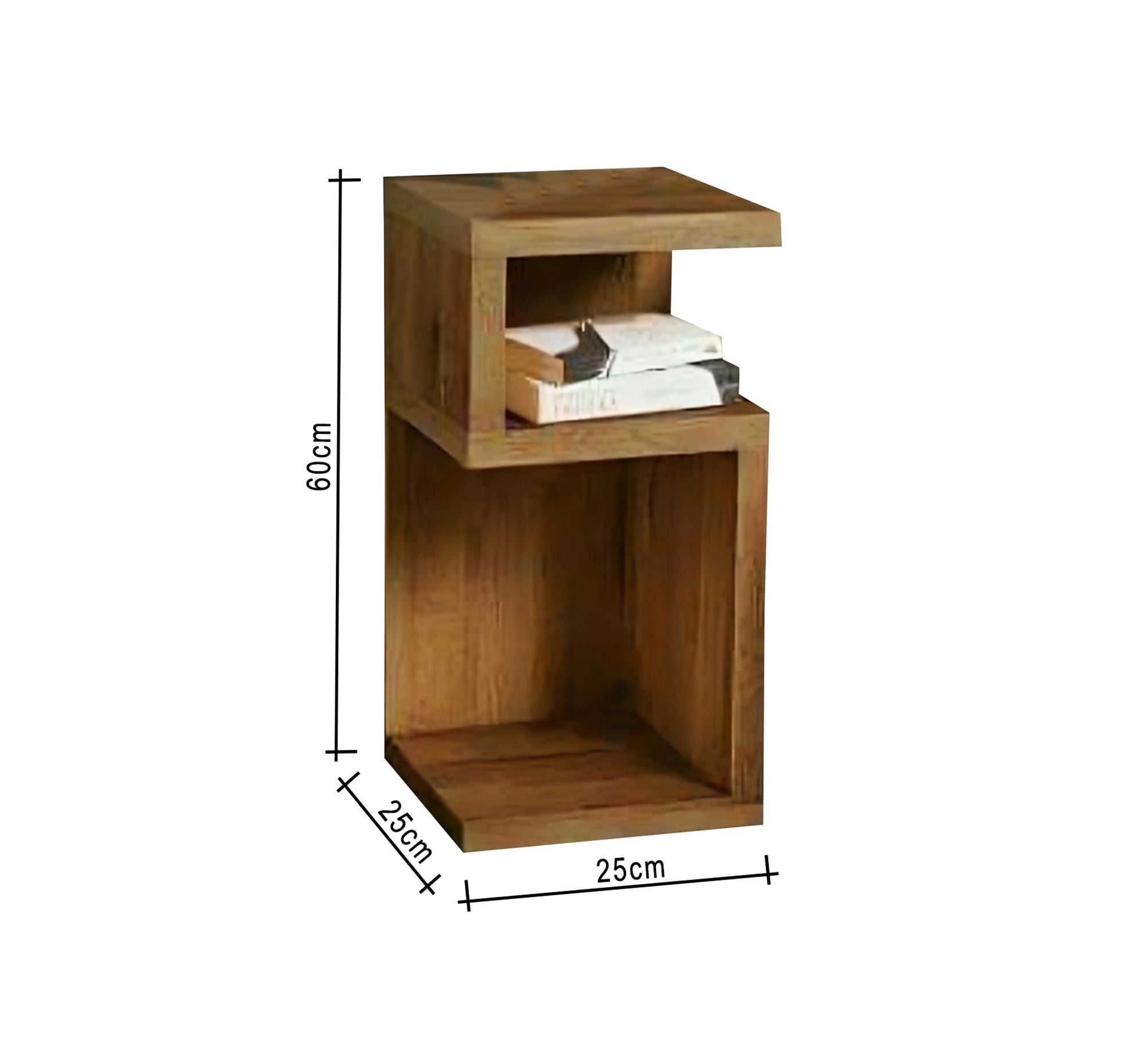 Brown S - shaped side table - Vitrine Furniture - Furniture