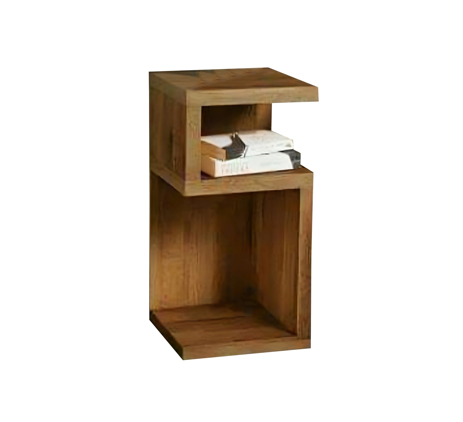 Brown S - shaped side table - Vitrine Furniture - Furniture
