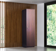 Brown Single - Door Compact Wardrobe - Vitrine Furniture - Furniture
