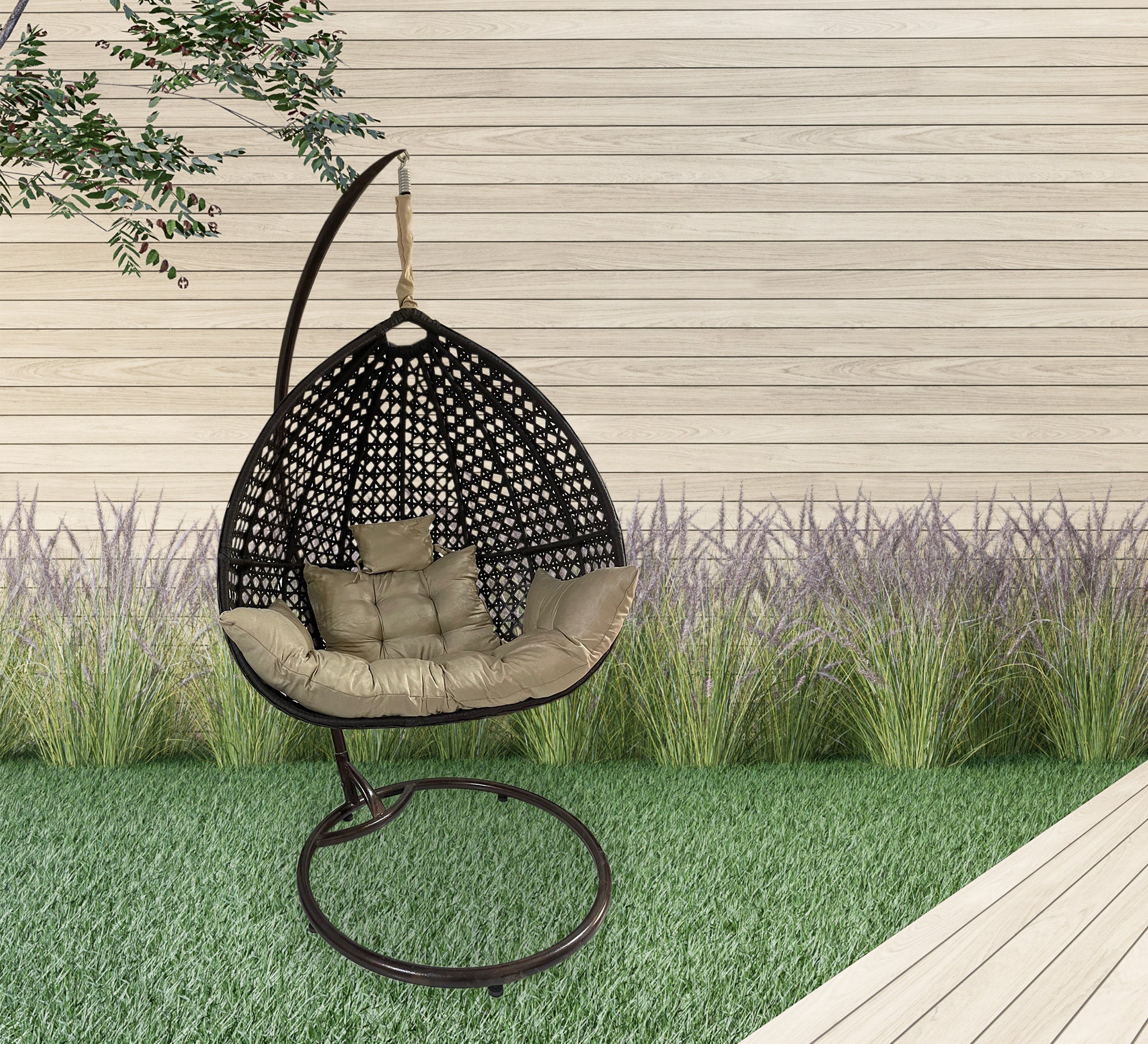Brown single swing chair - Vitrine Furniture - Outdoor Products