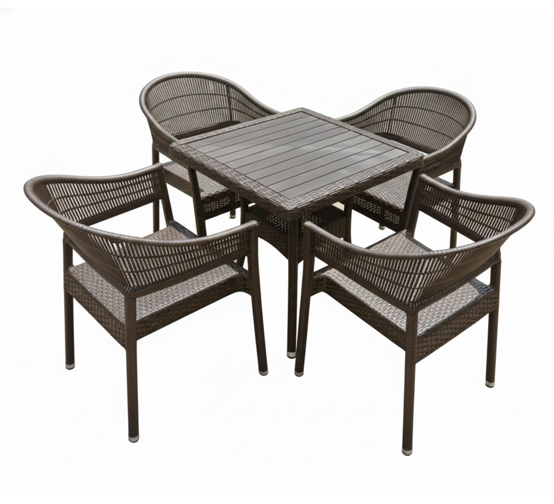 Brown, square, elegant, durable, outdoor patio set - Vitrine Furniture - Outdoor Products