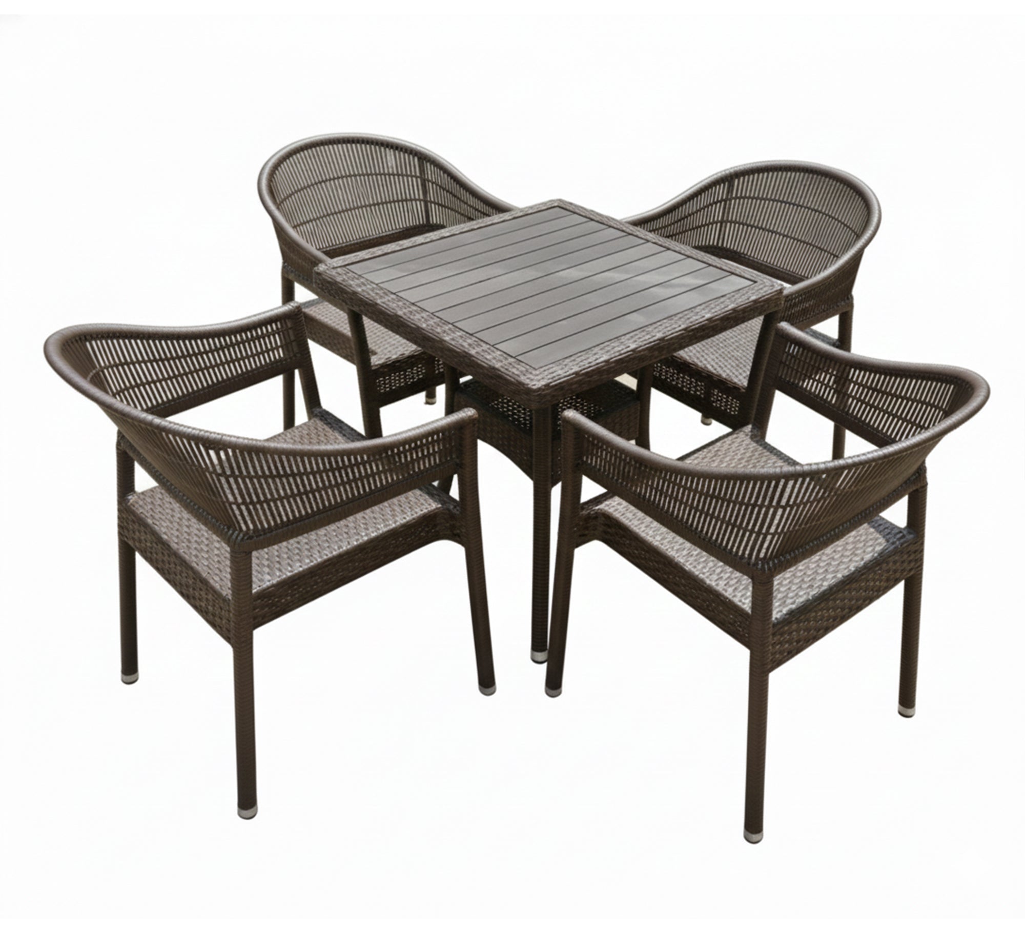 Brown, square, elegant, durable, outdoor patio set - Vitrine Furniture - Outdoor Products