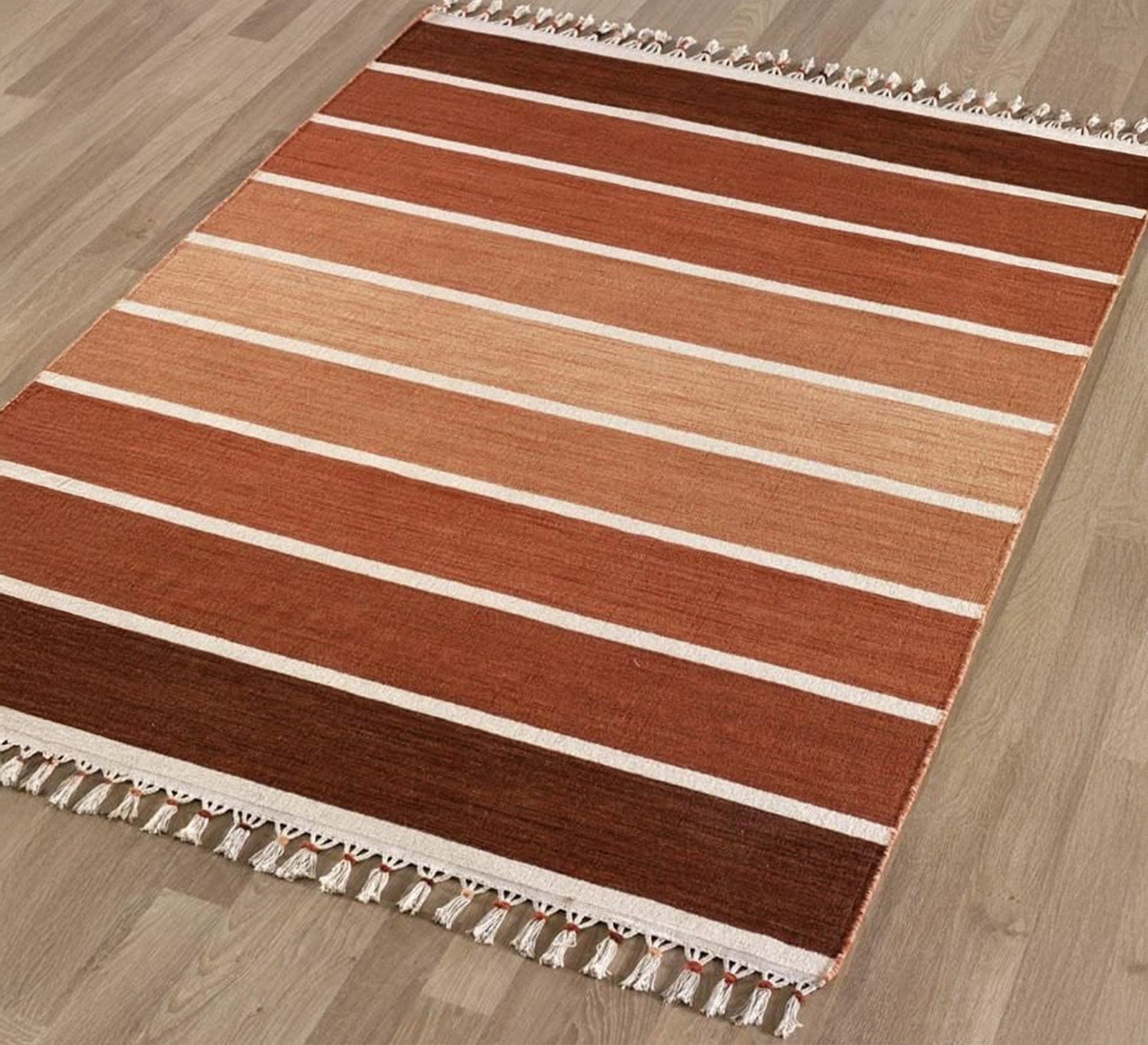 Brown striped rug - Vitrine Furniture - Accessories