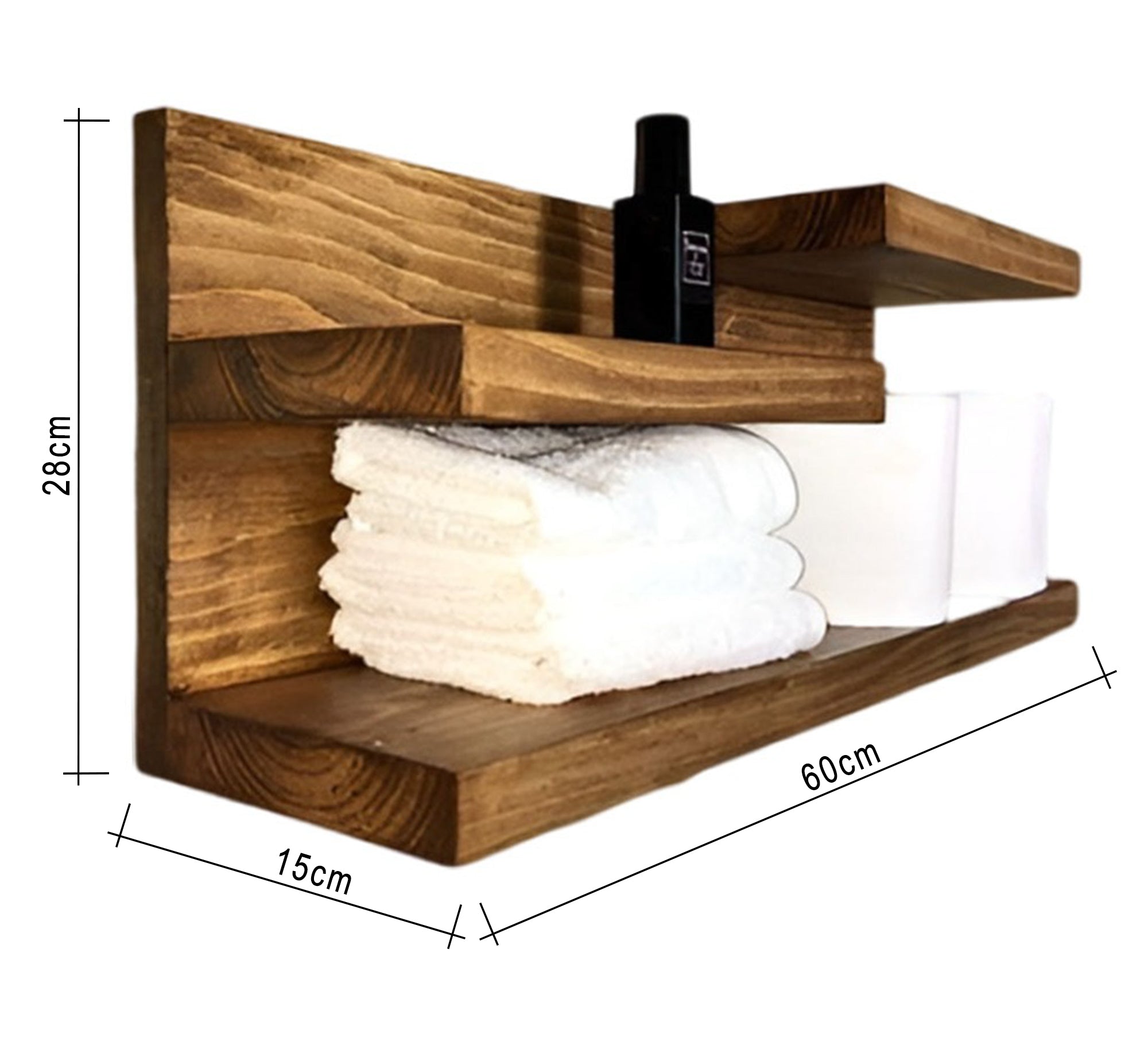 Brown Swedish Wood Towel Holder - Vitrine Furniture - Furniture