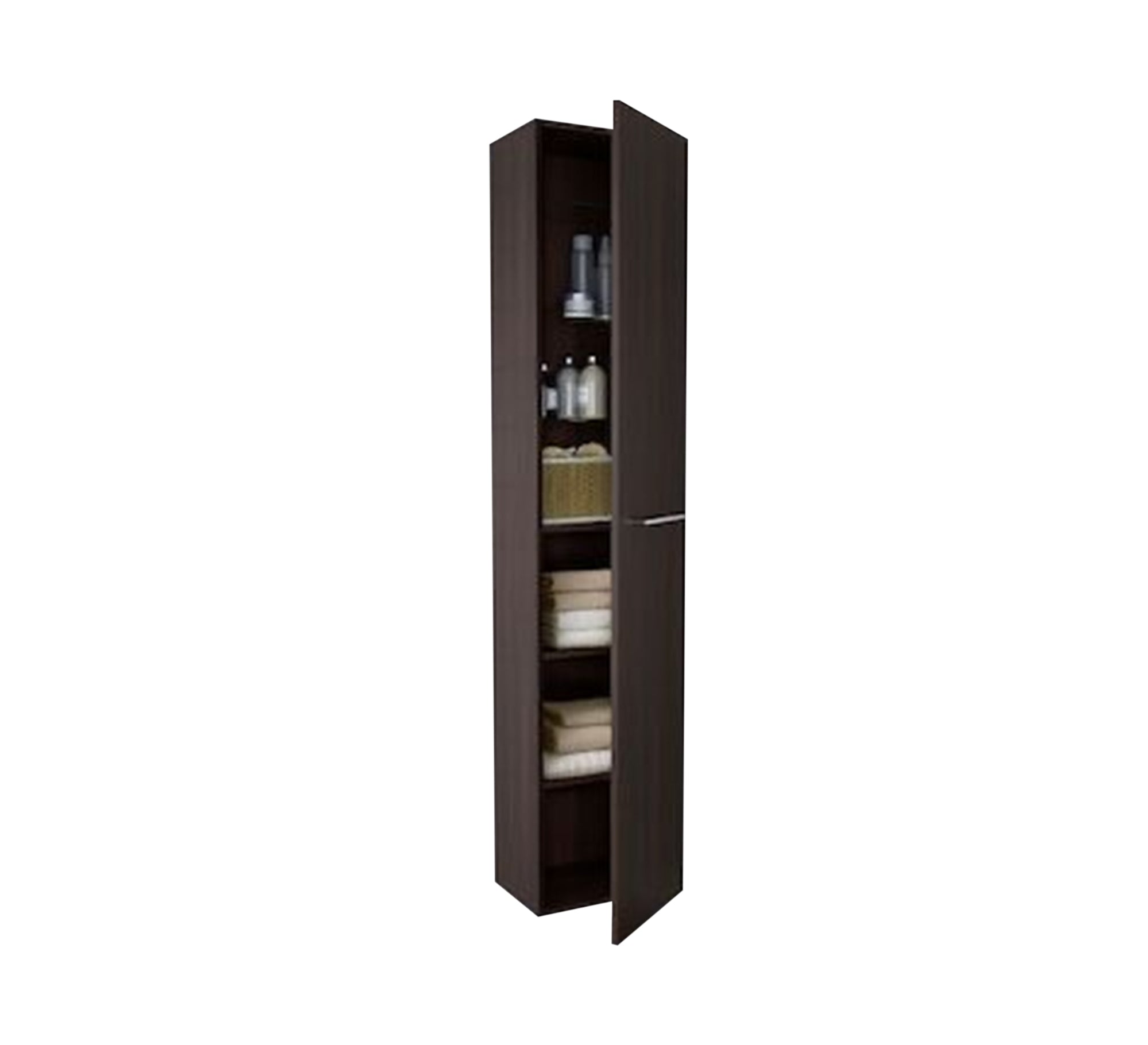 Brown Towel Storage Unit - Vitrine Furniture - Furniture