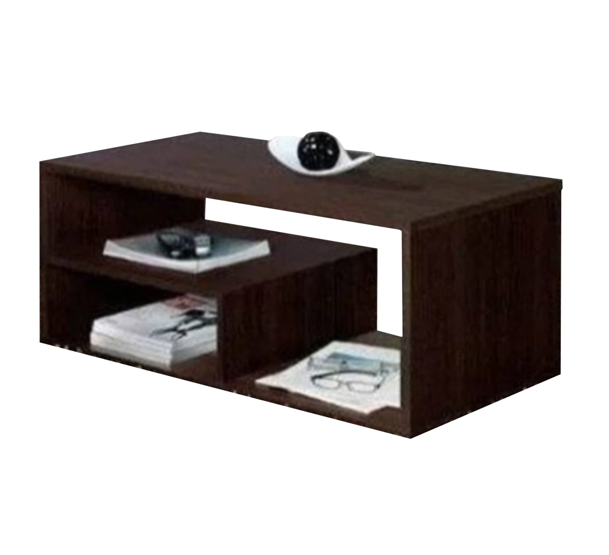 Brown veneer wood coffee table - Vitrine Furniture - Furniture