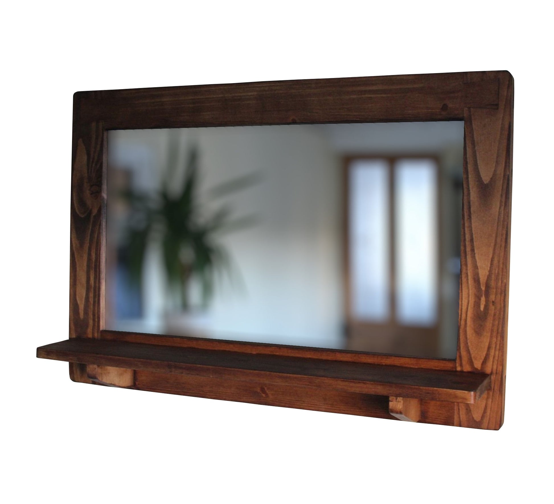 Brown wood entryway mirror - Vitrine Furniture - Décor