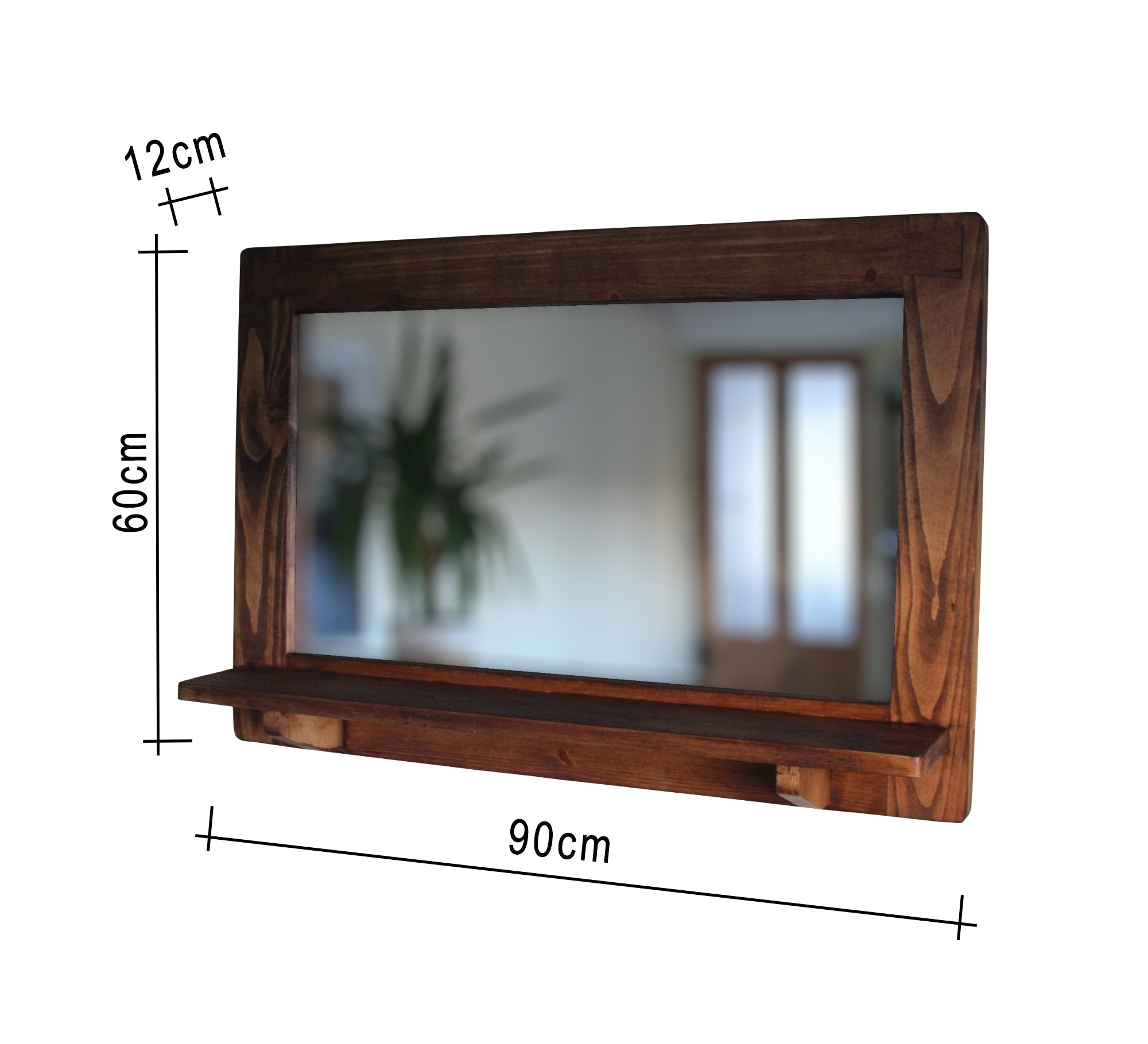 Brown wood entryway mirror - Vitrine Furniture - Décor