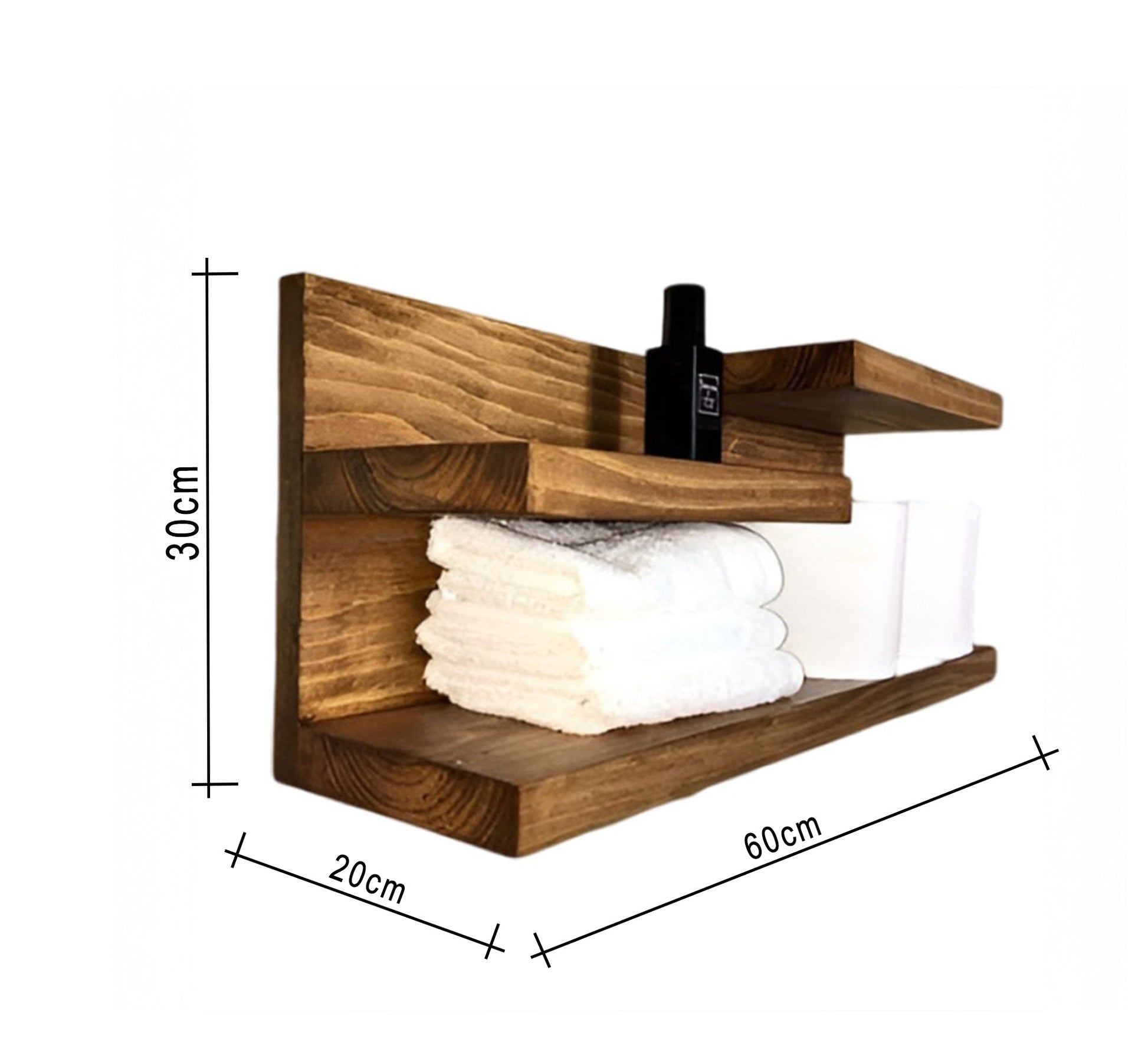 Brown Wood Towel Hanger - Vitrine Furniture - Furniture