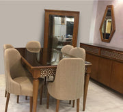 Brown wooden dining room - Vitrine Furniture - Sets