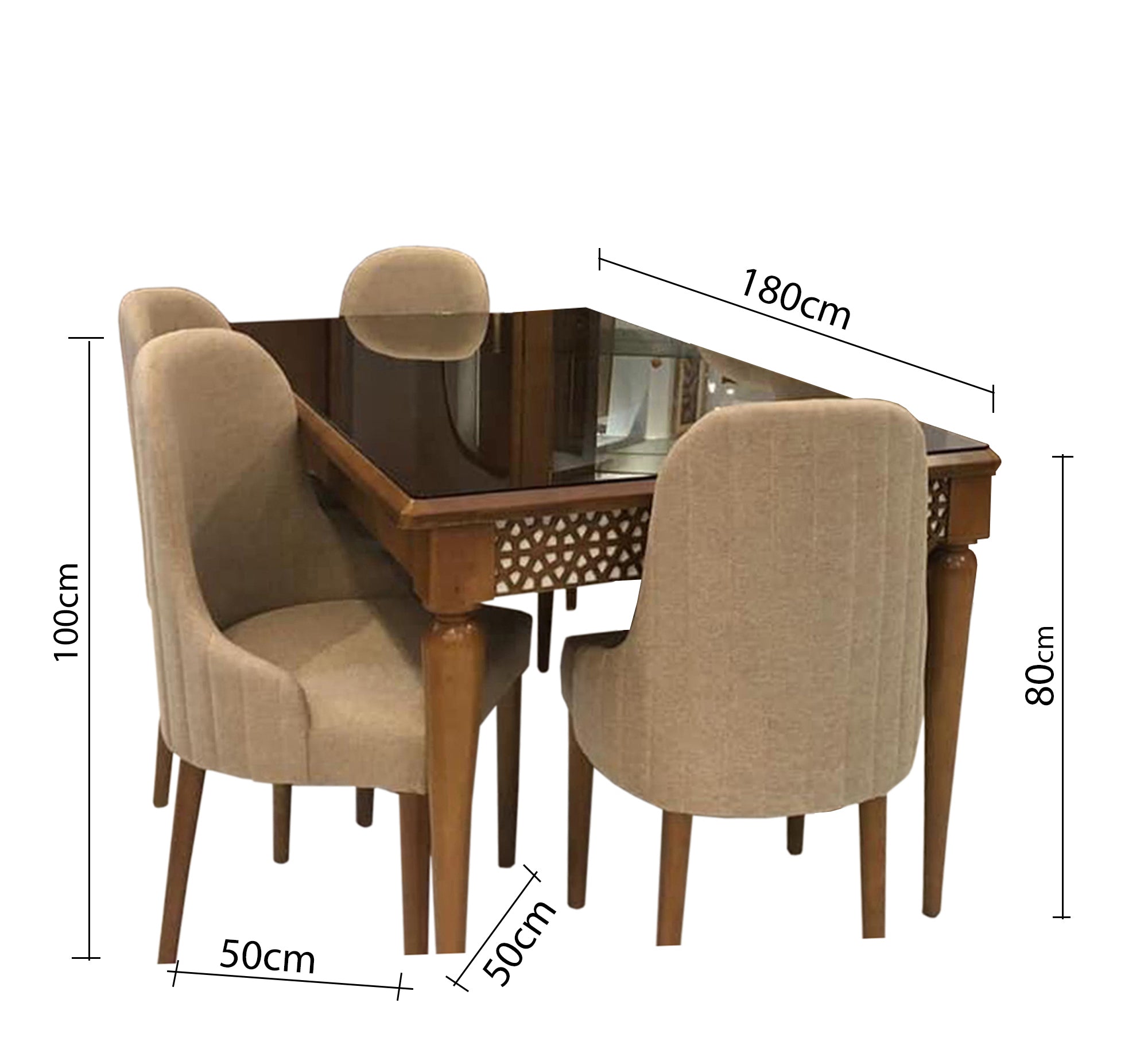 Brown wooden dining room - Vitrine Furniture - Sets