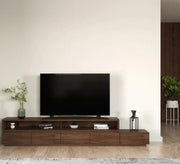 Brown Wooden TV Table - Sleek, Sturdy, Stylish - Vitrine Furniture - TV Table & Cabinet