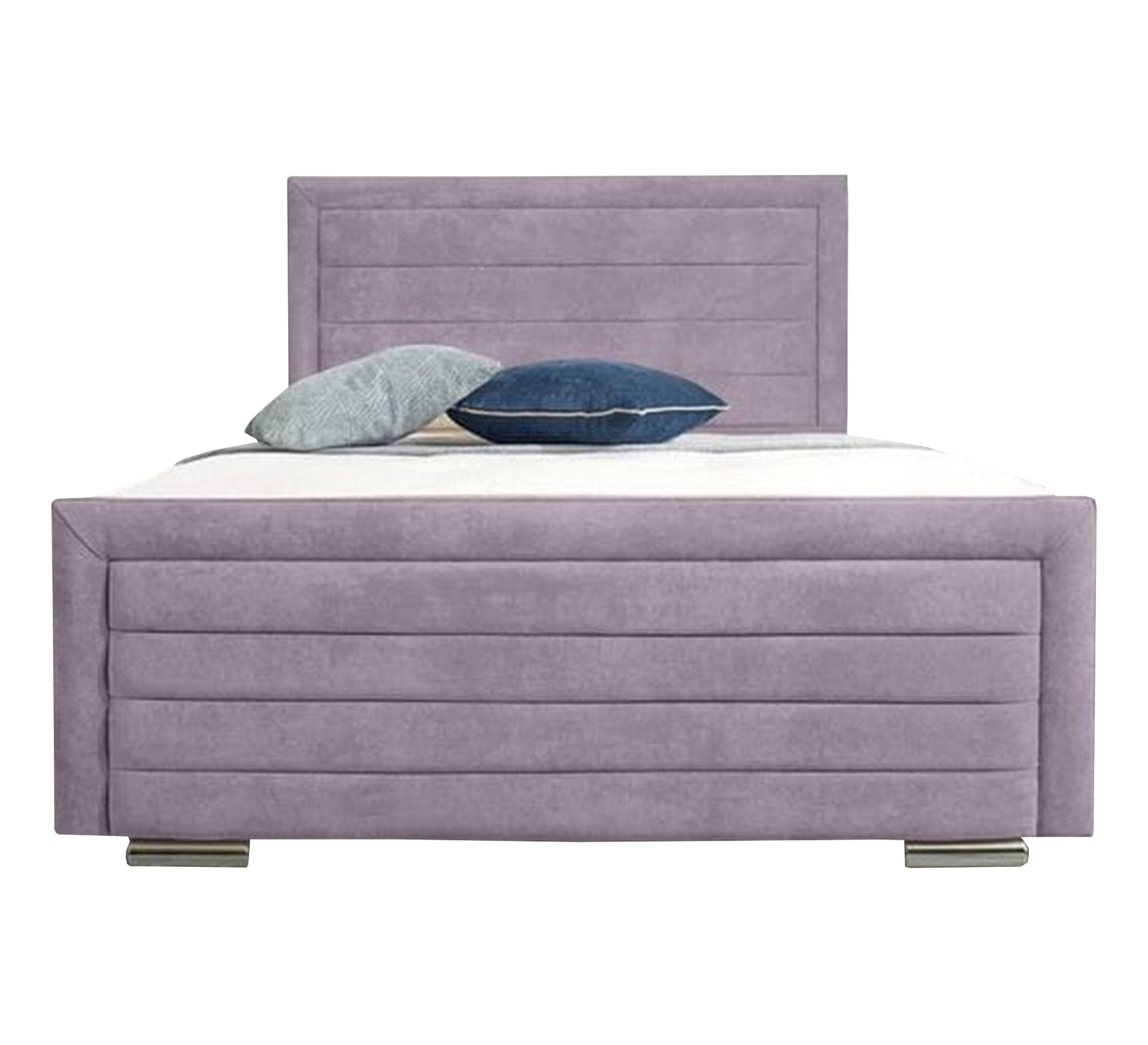 Burgundy horizontal upholstered bed - Vitrine Furniture - Furniture