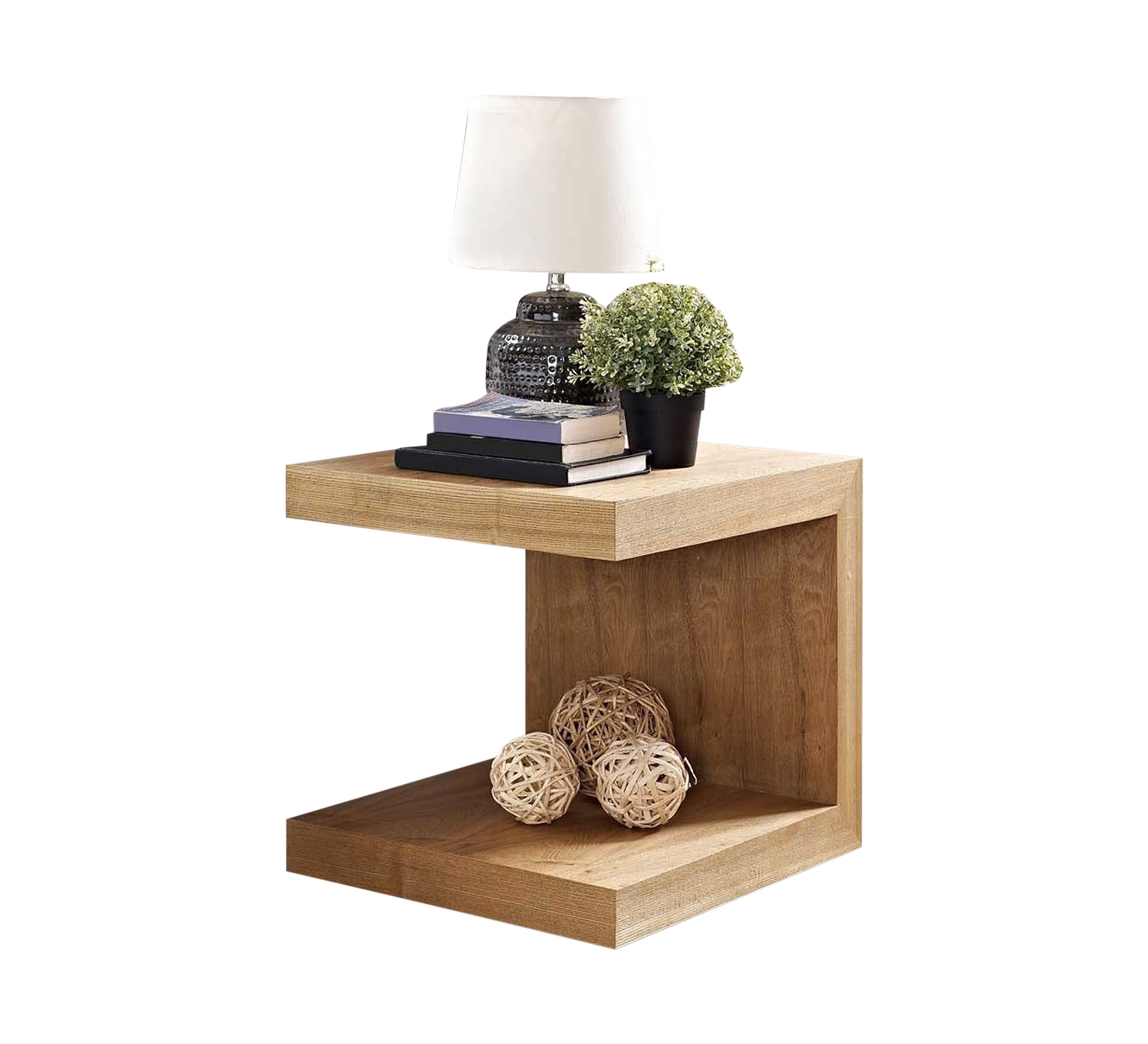 C - shaped side table with two shelves - Vitrine Furniture - Furniture