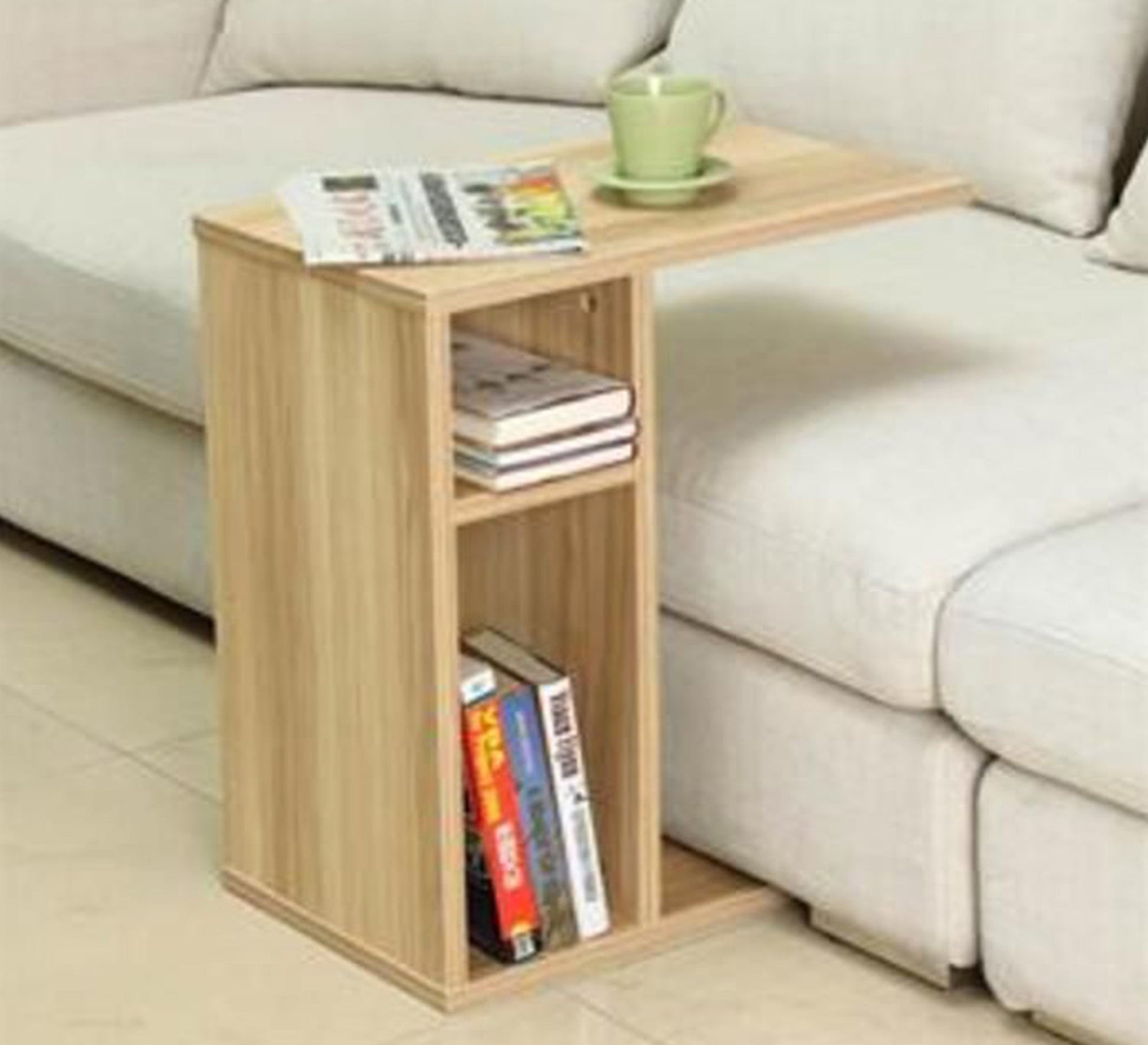 C - shaped side table with two small shelves - Vitrine Furniture - Furniture