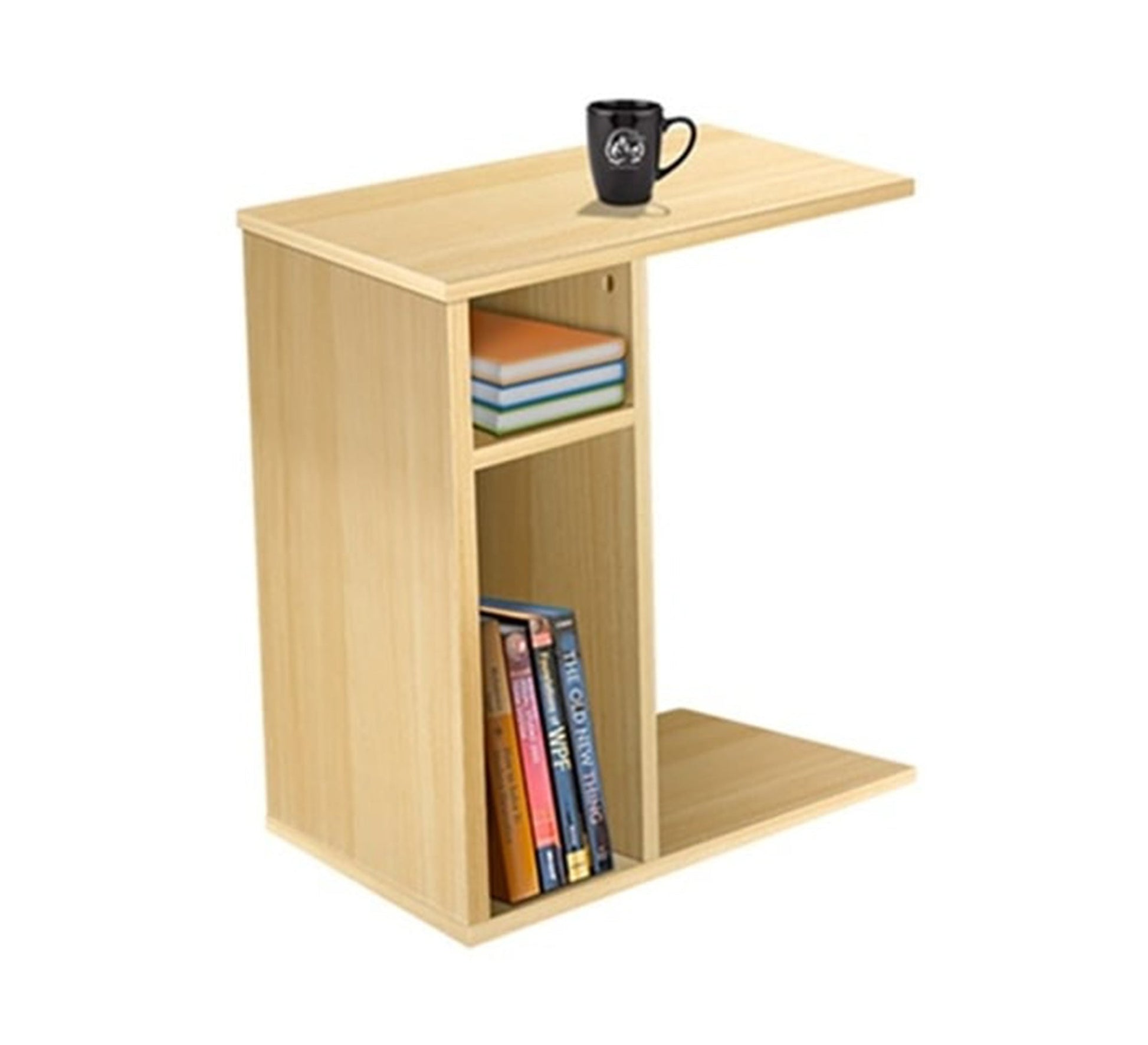 C - shaped side table with two small shelves - Vitrine Furniture - Furniture