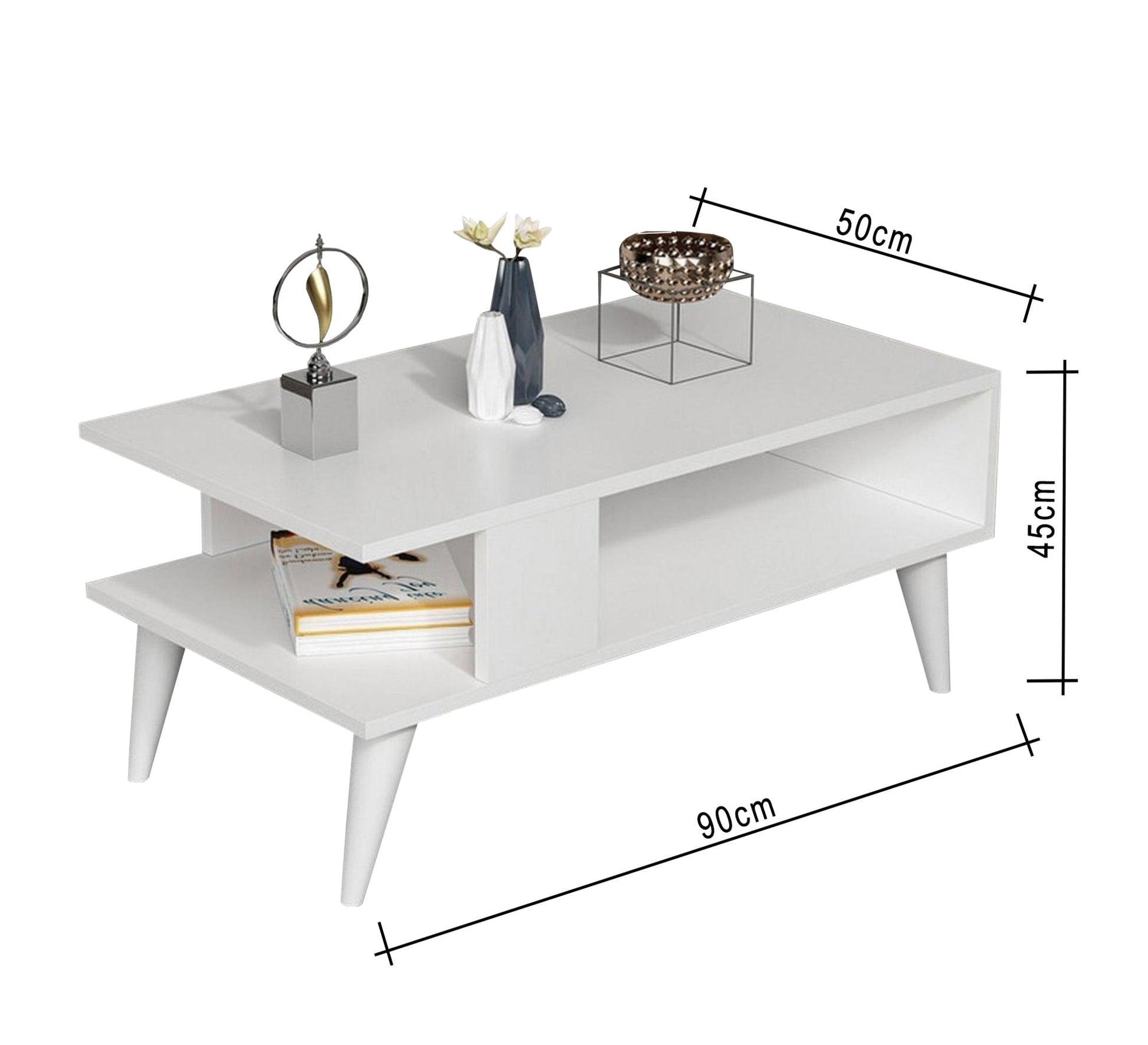 C - shaped table on legs - Vitrine Furniture - Furniture