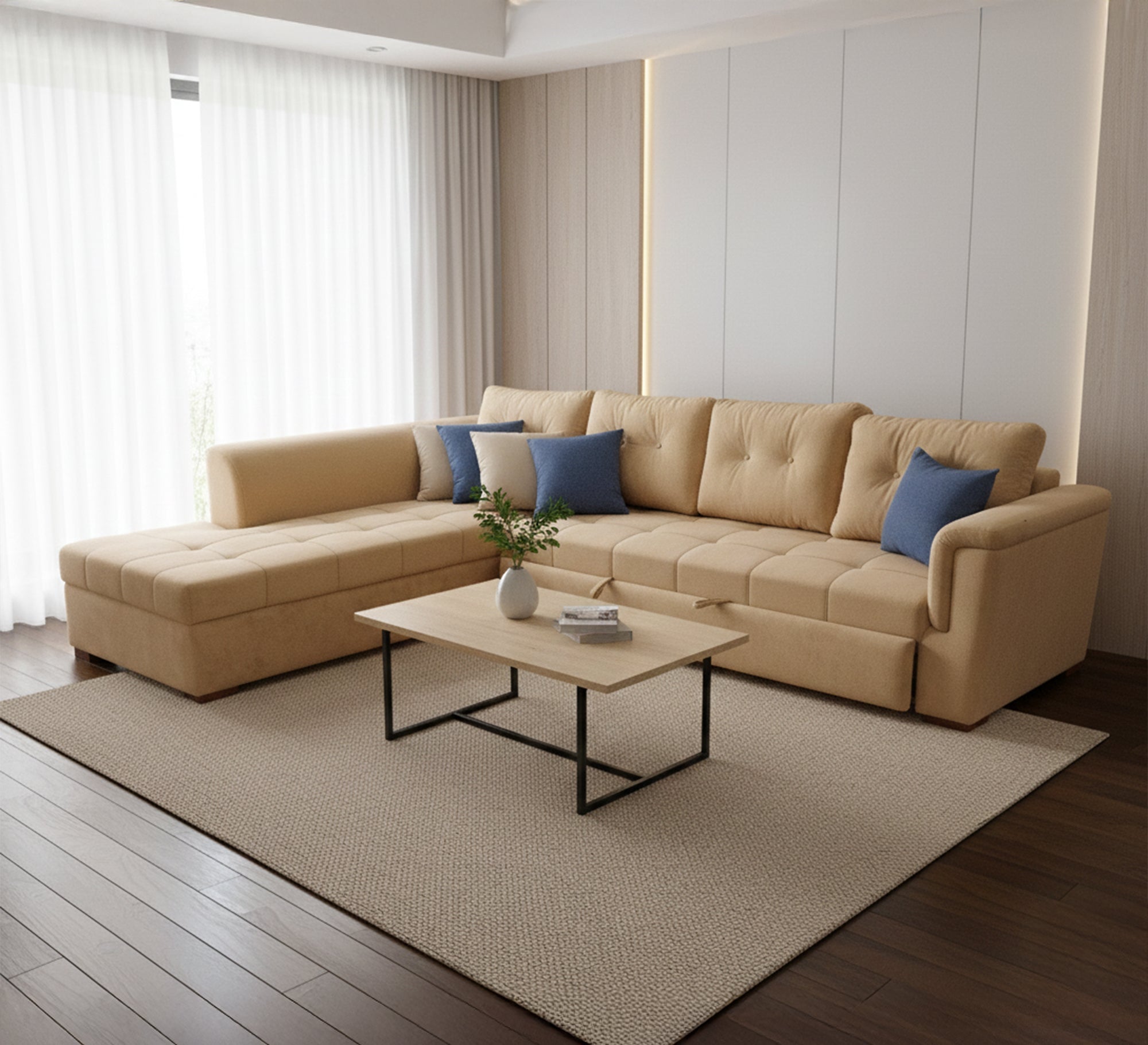 Caesars Corner Sofa Set: Elegant, Comfortable, Durable - Vitrine Furniture - Sofa Bed