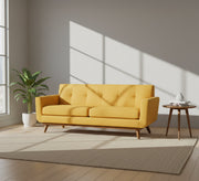 Camel yellow sofa with slanted legs - Vitrine Furniture - Living room Sofas