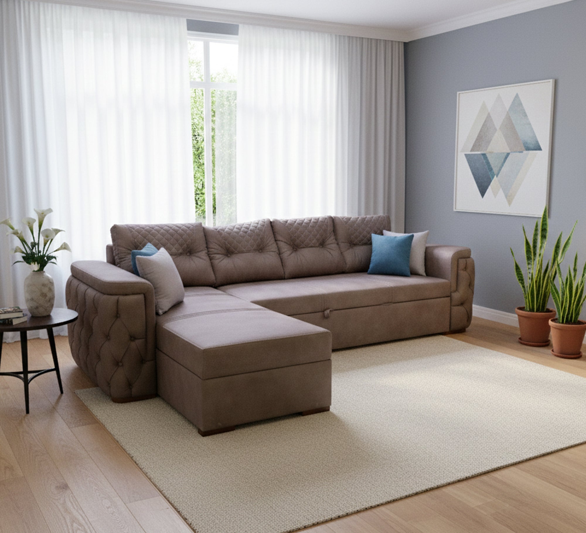 Capotene Corner: Stylish, Durable Outdoor Essentials - Vitrine Furniture - L - shape sofa set