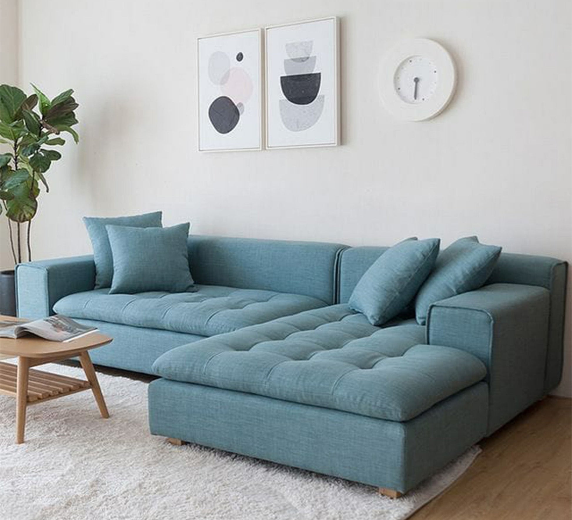 Capotene Living Room - Stylish & Comfortable - Vitrine Furniture - L - shape sofa set