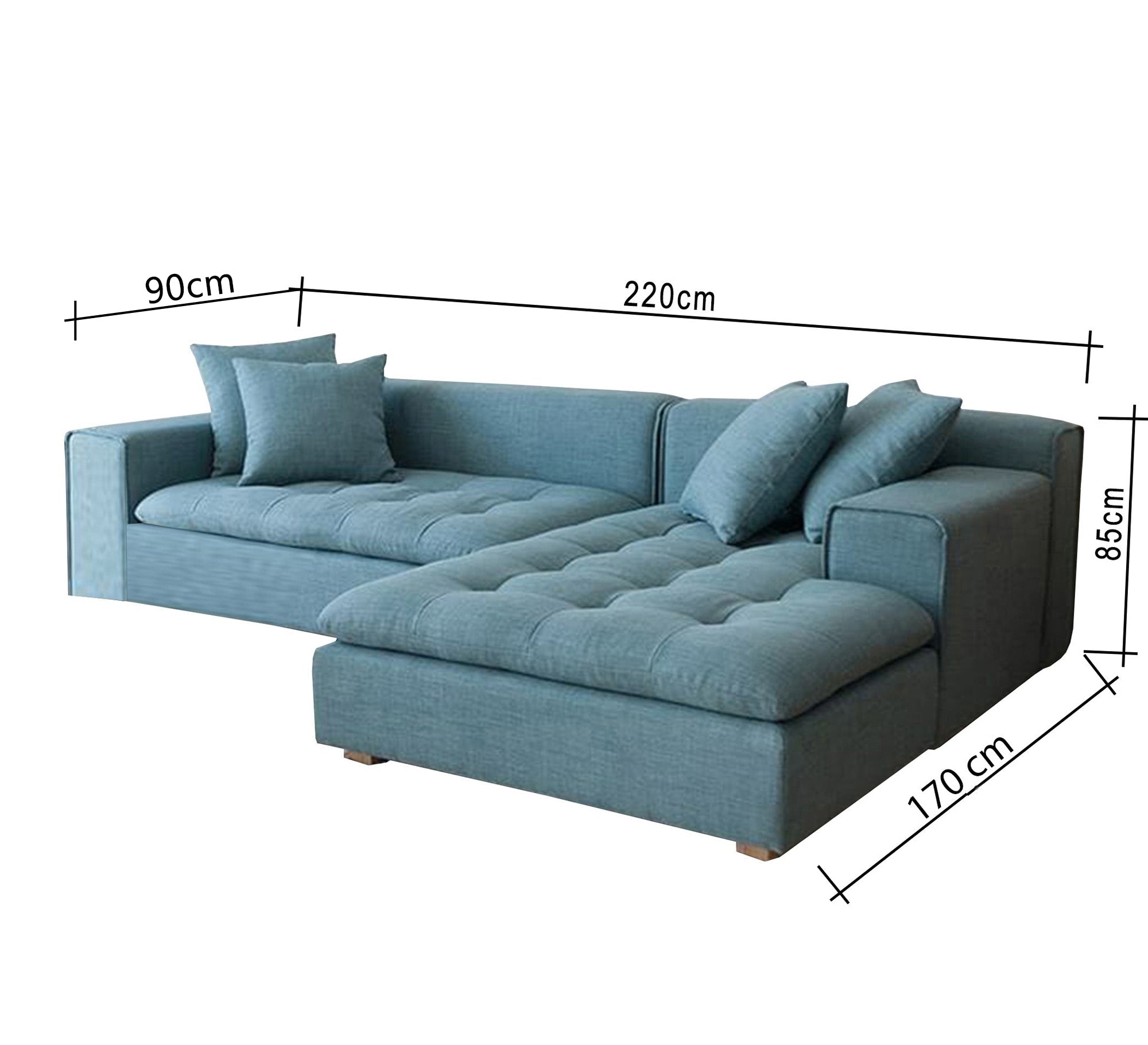 Capotene Living Room - Stylish & Comfortable - Vitrine Furniture - L- shape sofa set