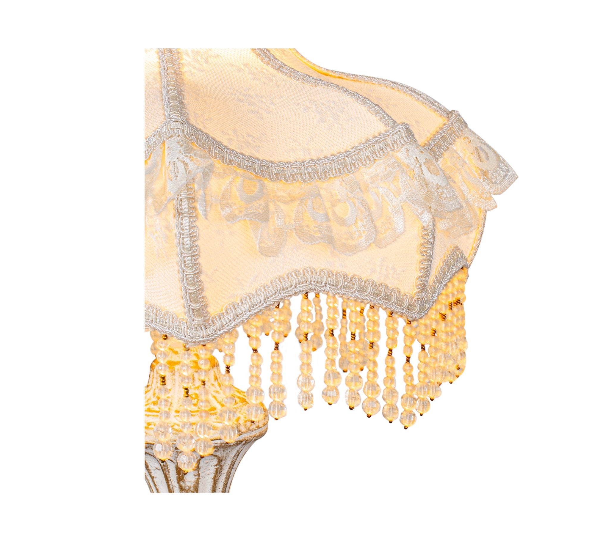 Carved floor lamp adds a classic touch. - Vitrine Furniture - Lighting