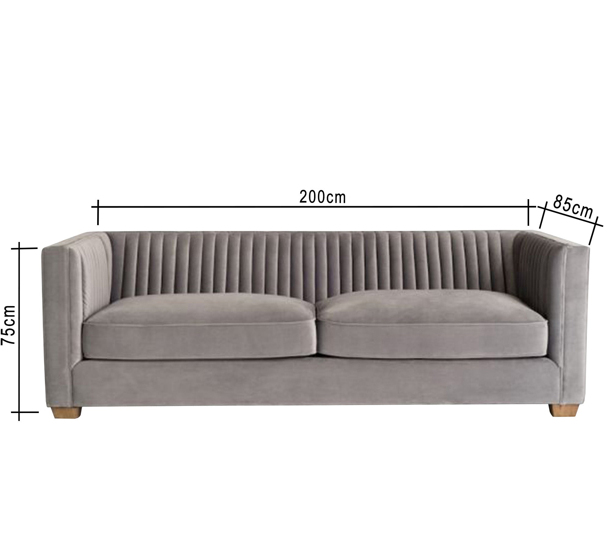 Cascading fabric pleated sofa with backrest - Vitrine Furniture - Living room Sofas