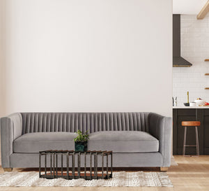 Cascading fabric pleated sofa with backrest - Vitrine Furniture - Living room Sofas