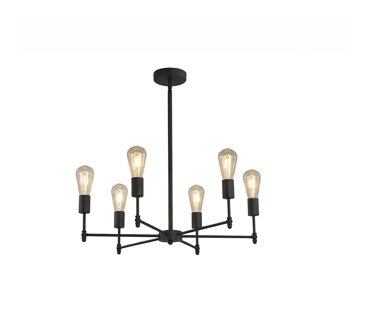 Ceiling chandelier featuring a sleek vertical-post design - Vitrine Furniture - Ceiling lights