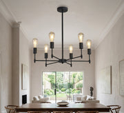 Ceiling chandelier featuring a sleek vertical-post design - Vitrine Furniture - Ceiling lights