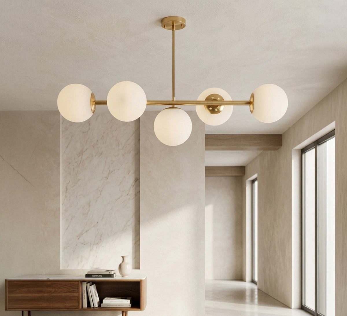 Ceiling chandelier with a geometric style and artistic appeal - Vitrine Furniture - Ceiling lights