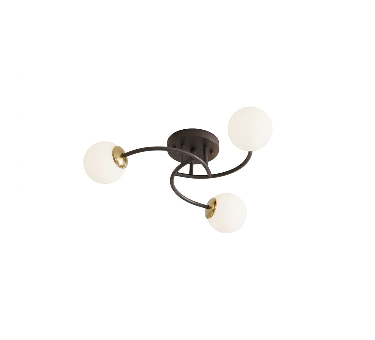 Ceiling chandelier with three curved arms - Vitrine Furniture - Ceiling lights