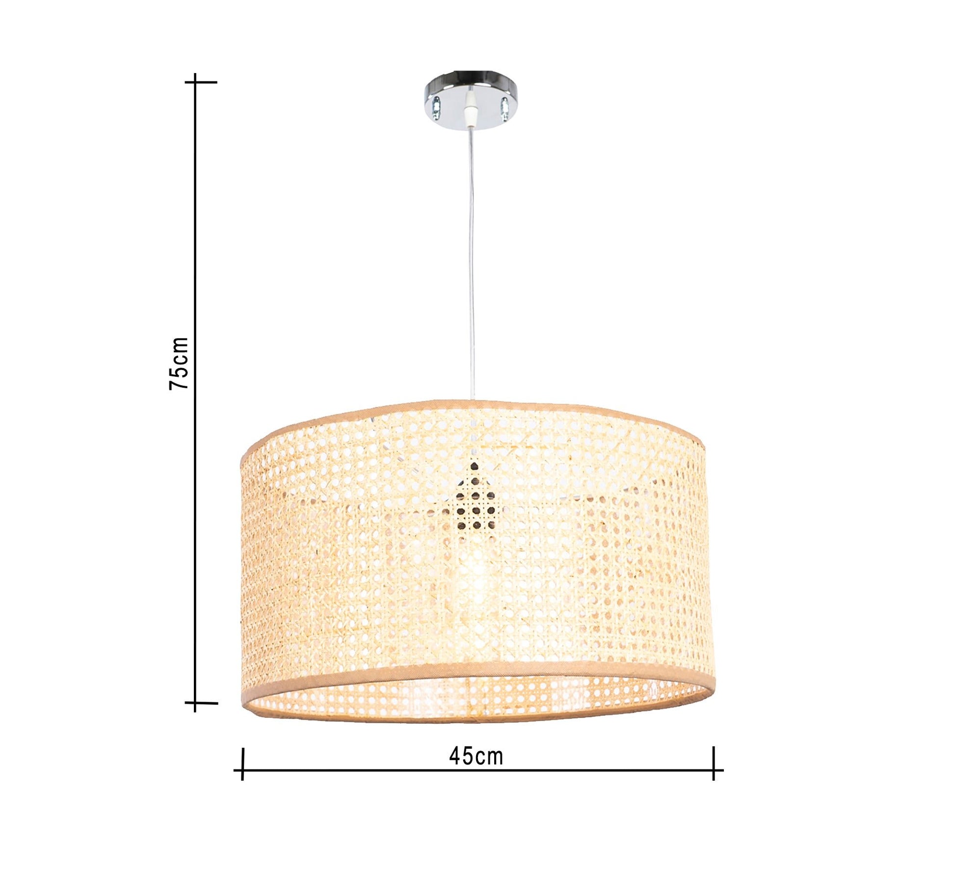 Ceiling lamp made of hollow rattan - Vitrine Furniture - Lighting