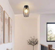 Ceiling lamp with flower shape metal cage - Vitrine Furniture - Lighting