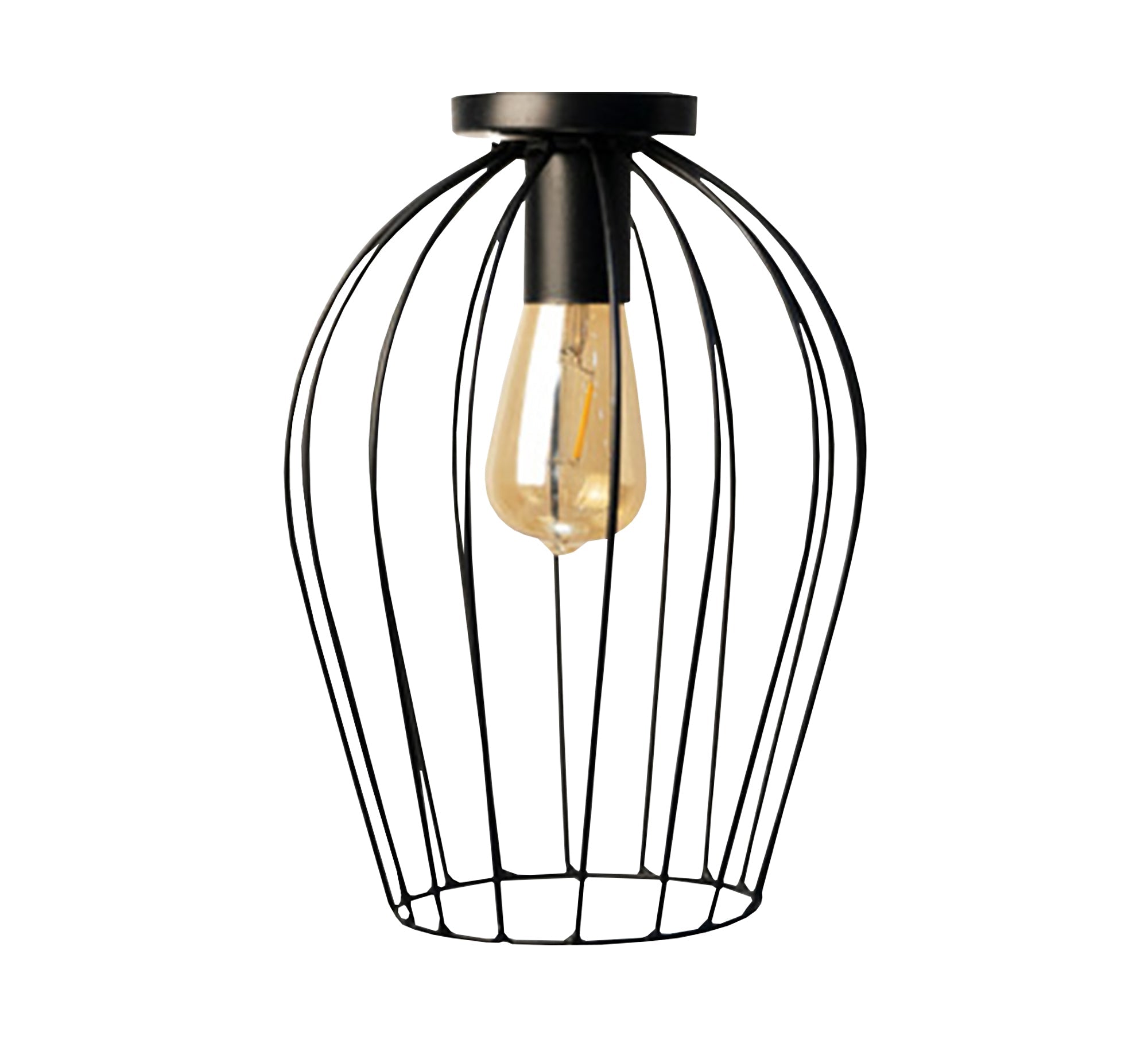 Ceiling lamp with flower shape metal cage - Vitrine Furniture - Lighting