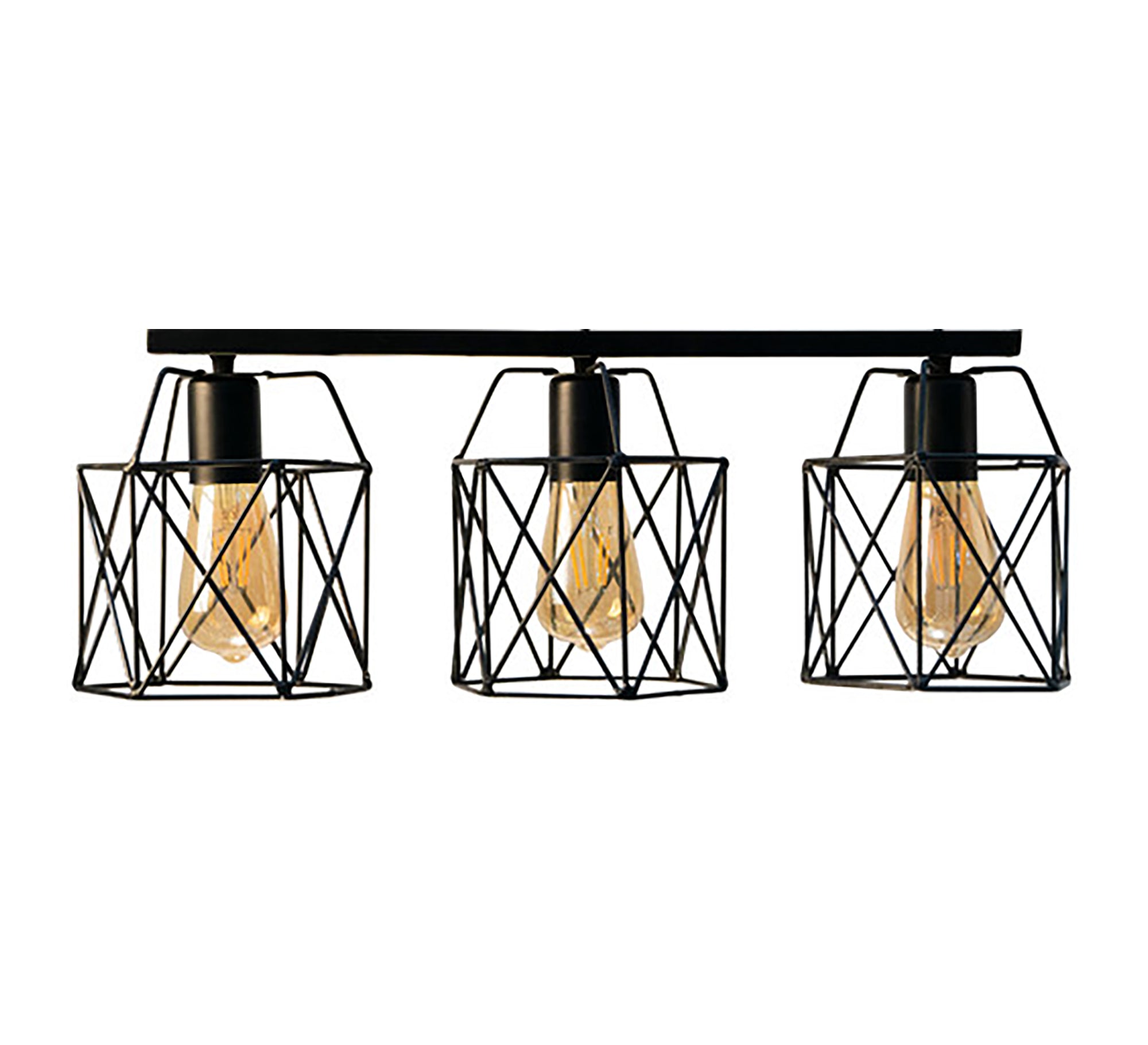 Ceiling lamp with three hollow cages ruler - Vitrine Furniture - Lighting