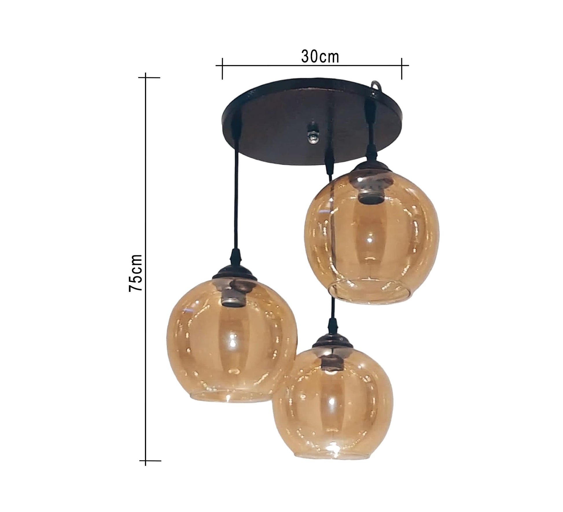 Ceiling lamp with three spherical glass covers - Vitrine Furniture - Lighting